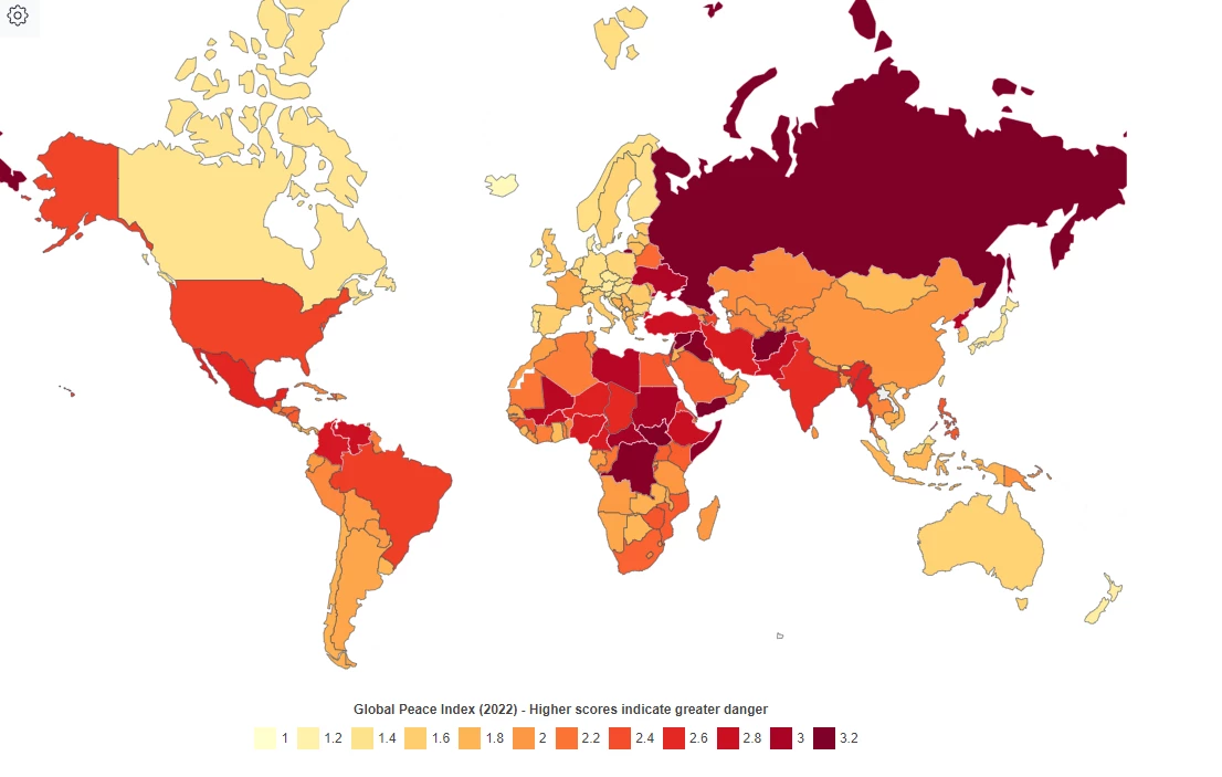 خريطة المخاطر في العالم