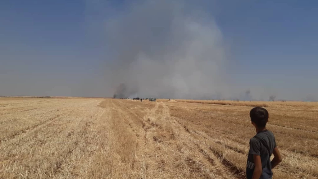 عشرات الدونمات احترقت.. مزارعو حماة وحمص يدفعون ثمن خلافات شبيحة "الربيعة"