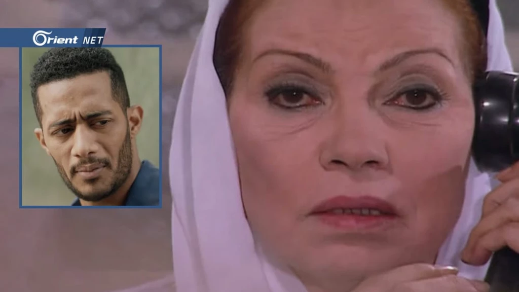 الممثلة المصرية رجاء حسين، وفي الإطار: الممثل محمد رمضان