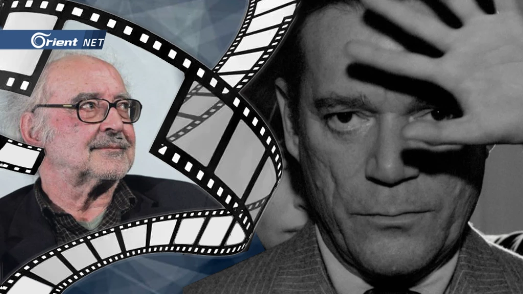المخرج السينمائي الفرنسي جاك لوك غودار، ولقطة من فيلمه الشهير (ألفافيل) 1965