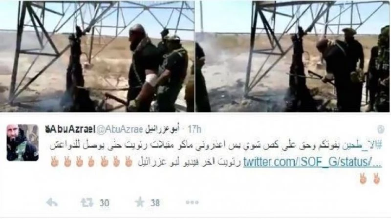 بالصور: ربيب إيران &quot;أبو عزرائيل&quot;..يقطّع أوصال عراقي&quot;سني&quot; بعد حرقه