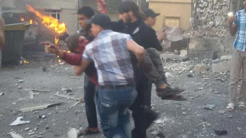 بالصور.. انفجار سيارة مفخخة في مدينة التل بريف دمشق