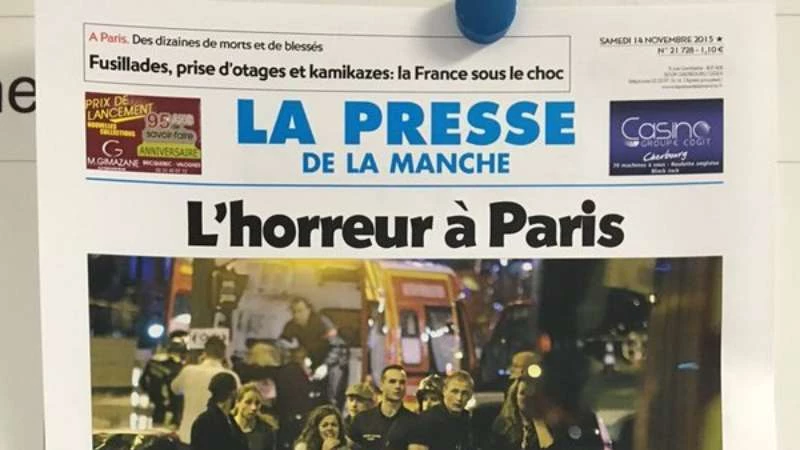 الصحف الفرنسية والبريطانية تُعدّل صفحاتها الأولى: "مجزرة في باريس"