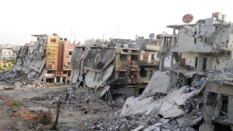  العفو الدولية تنشر صوراً لدمار داريا وتُندد بحصارها 