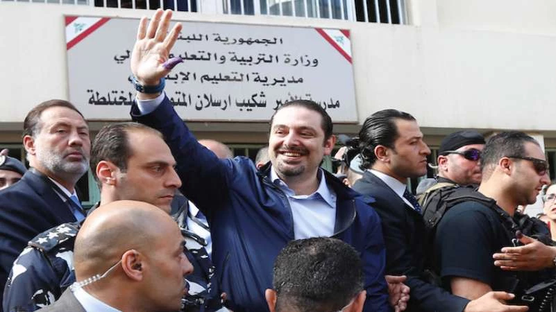 الحريري يعلن فوز قائمته بالانتخابات البلدية في بيروت