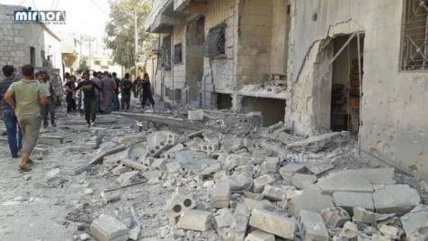 الطائرات الروسية ترتكب مجزرة "مروعة" في بلدة الدانا بريف إدلب