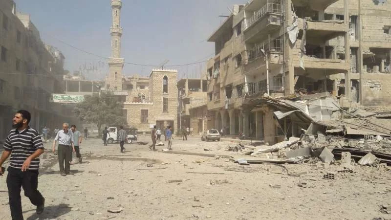 شهداء وجرحى بغارات جوية للنظام على دوما بريف دمشق
