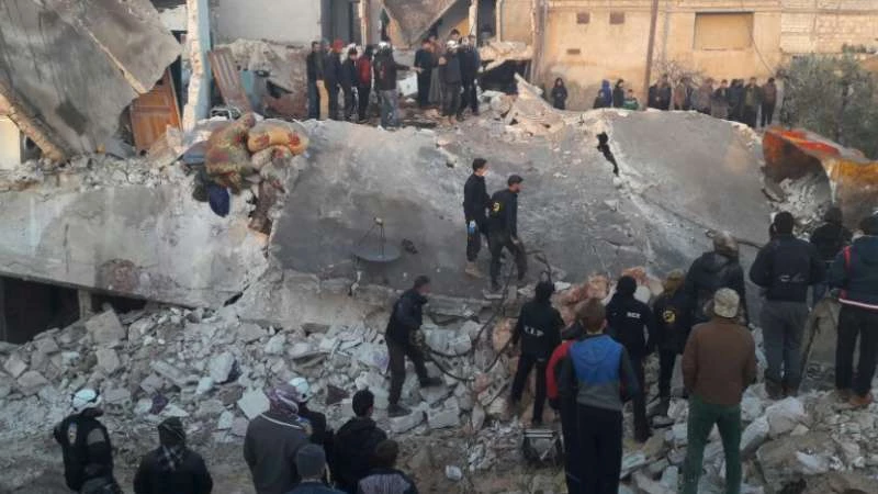 الطيران الروسي يرتكب مجزرة مروعة في "بابكة" بريف حلب الغربي