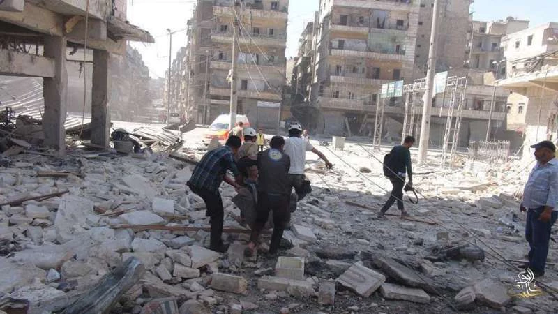 الطيران الحربي يرتكب مجزرة مروّعة في مدينة حلب