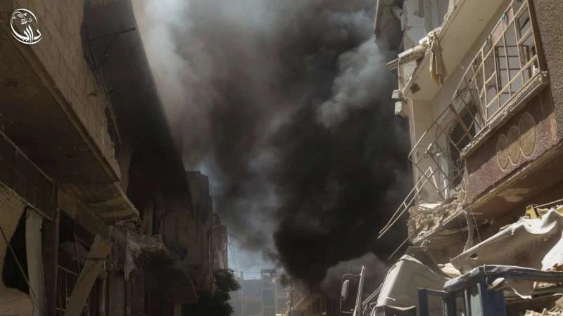 داريا تحترق.. النظام يستهدف داريا بقنابل النابالم 