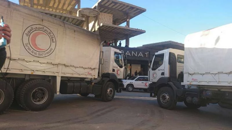 دخول قافلة مساعدات أممية إلى مضايا في ريف دمشق الغربي