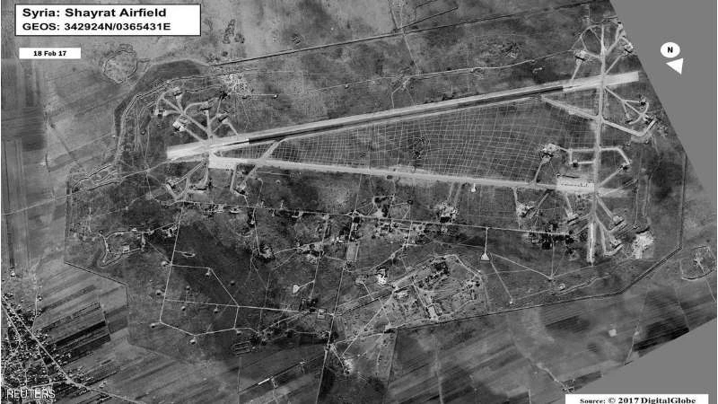 روسيا تؤكد تدمير جميع الطائرات الحربية ومرافق مطار الشعيرات بالكامل