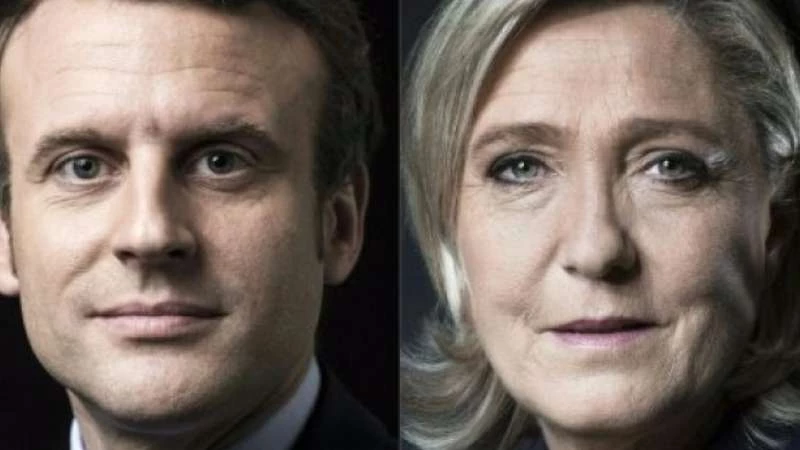 ماكرون يزاحم لوبين على رئاسة فرنسا 