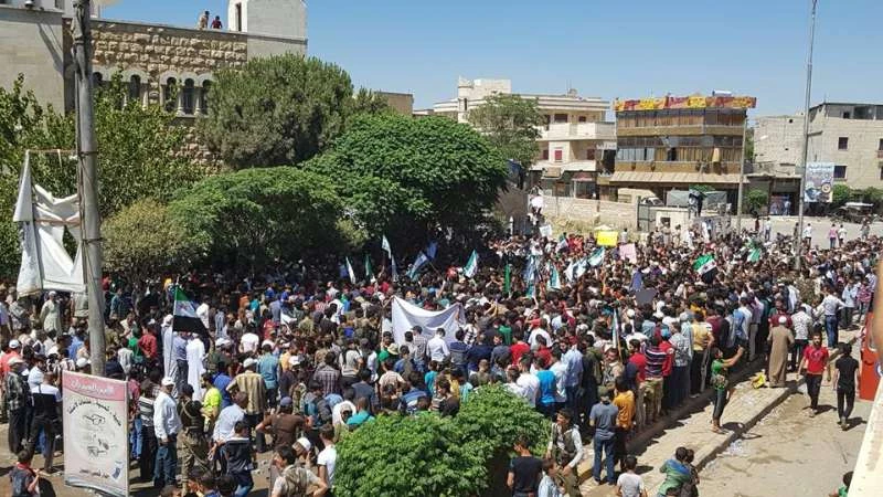 مظاهرات تطالب بتحرير المناطق التي تحتلها ميليشيات "قسد" شمال حلب