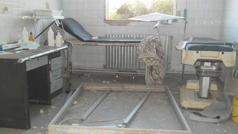 خروج مشفى كفرتخاريم عن الخدمة.  الصورة (سوريا تويت)