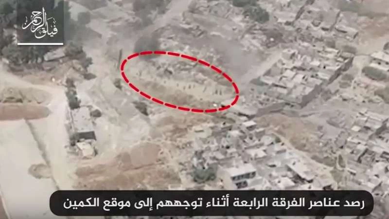 بالفيديو.. شاهد لحظات تفجير نفق مفخخ بقوات "ماهر الأسد" في جوبر