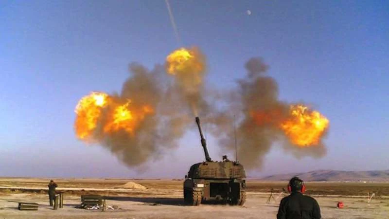 الجيش التركي يقصف مواقع "الوحدات" الكردية في ريفي حلب والحسكة