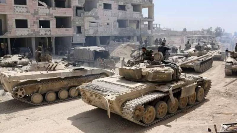 هذا ما تفعله دبابات الأسد بتوجيهات من روسيا في جنوب دمشق (فيديو)