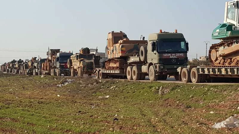 رتل عسكري تركي يدخل ريف حلب الجنوبي (صور)