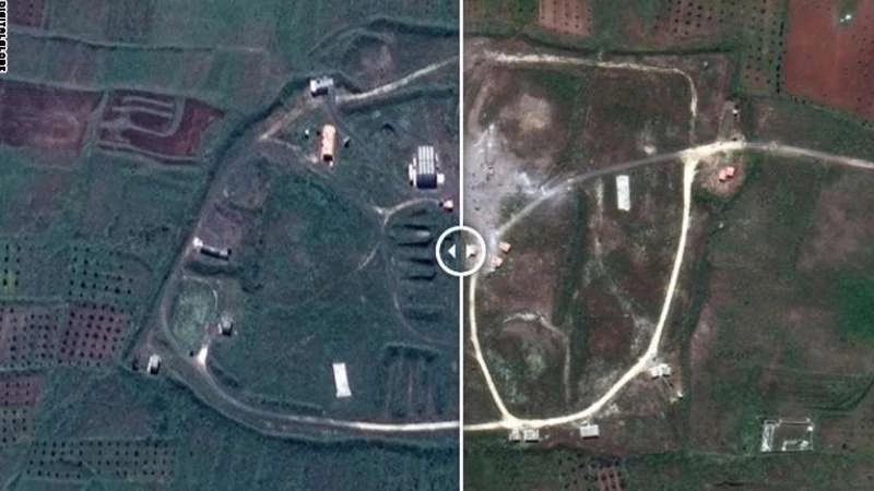 الأقمار الصناعية تكشف أثر الضربات العسكرية على مواقع النظام (صور)