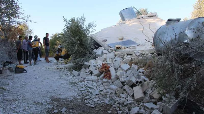 قصف لميليشيا أسد الطائفية يوقع امرأة وجنينها غربي إدلب (صور)