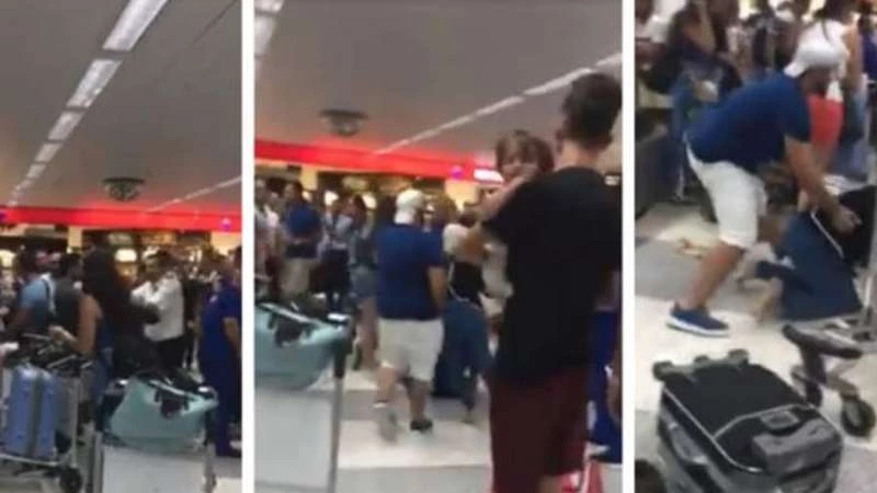 عراك بين سيدات في مطار بيروت والسبب علبة "معسل"! (فيديو)