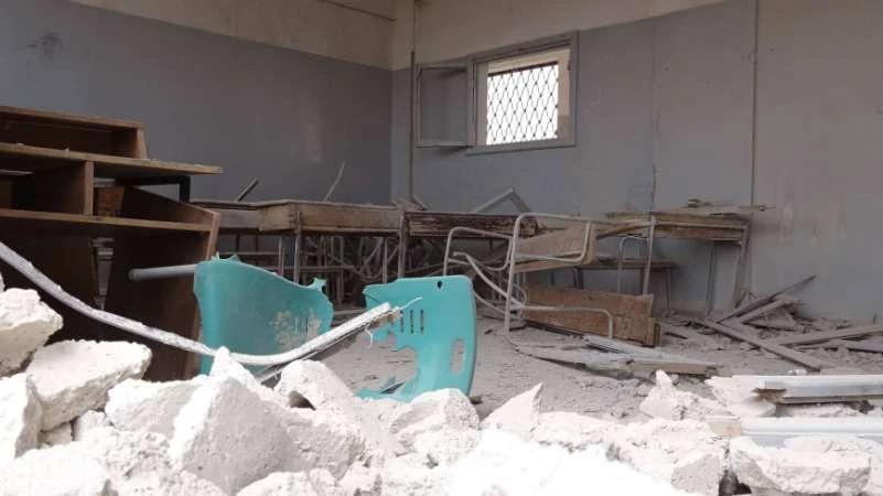 ميليشيا أسد الطائفية تواصل تدمير المدارس في إدلب (صور)