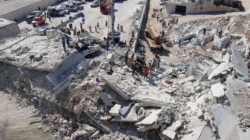 ارتفاع حصيلة قتلى انفجار مدينة سرمدا بريف إدلب (فيديو)