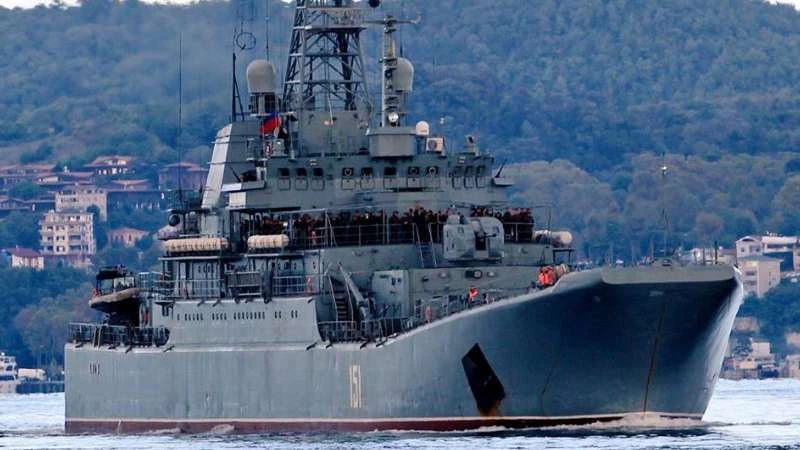 روسيا ترسل سفينة حربية ضخمة إلى سوريا
