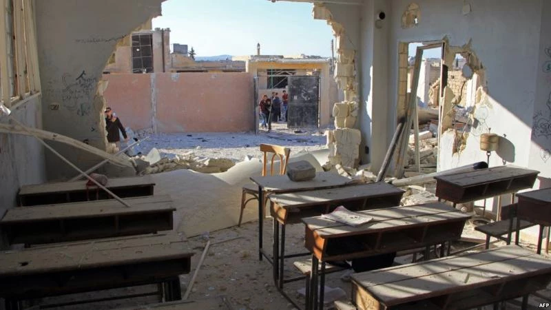 تعليق الدوام المدرسي في ريف إدلب جراء القصف