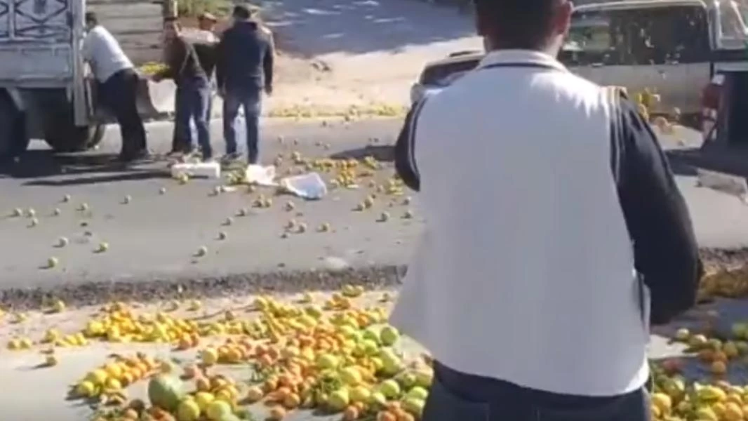 كيف احتج مزارعون أردنيون على دخول المحاصيل السورية (فيديو)