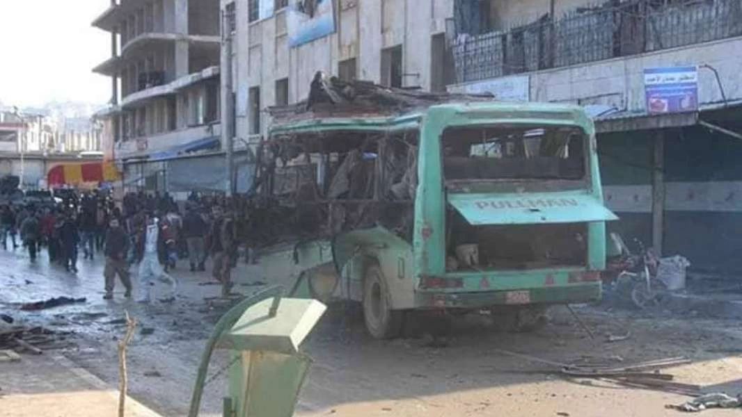 "الأناضول" تكشف الجهة التي تقف وراء تفجير حافلة الركاب في مدينة عفرين
