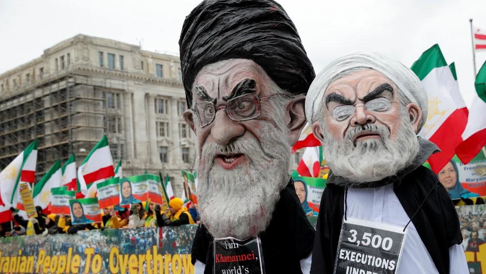 إيرانيون يتظاهرون في واشنطن ضد نظام الملالي