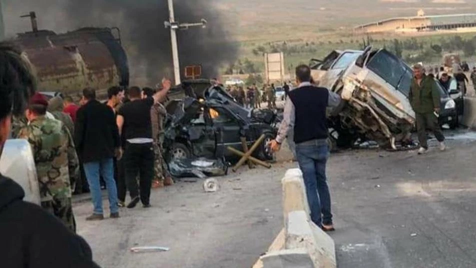 مصرع العشرات من الزوار الشيعة العراقيين بحادث سير على طريق حمص دمشق (فيديو)