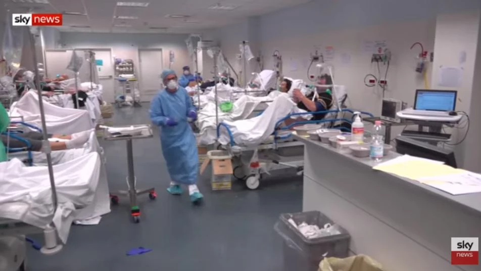 مشاهد مرعبة لمصابي كورونا من داخل مستشفى إيطالي (فيديو)