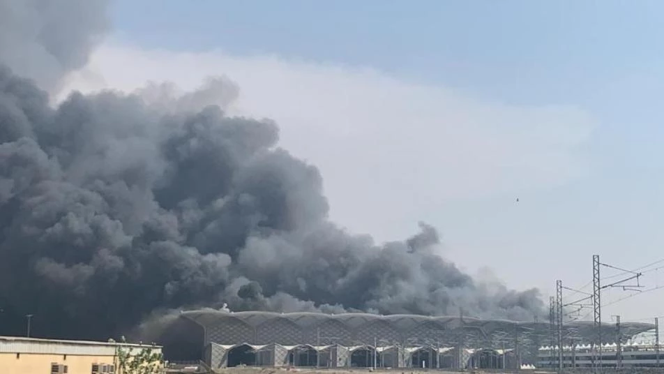 5 إصابات في حريق محطة قطار بمدينة جدة بالسعودية