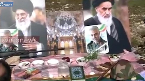 طقوس شيعية للميليشيات الإيرانية جنوب حلب لطرد فيروس كورونا عن إيران (فيديو)
