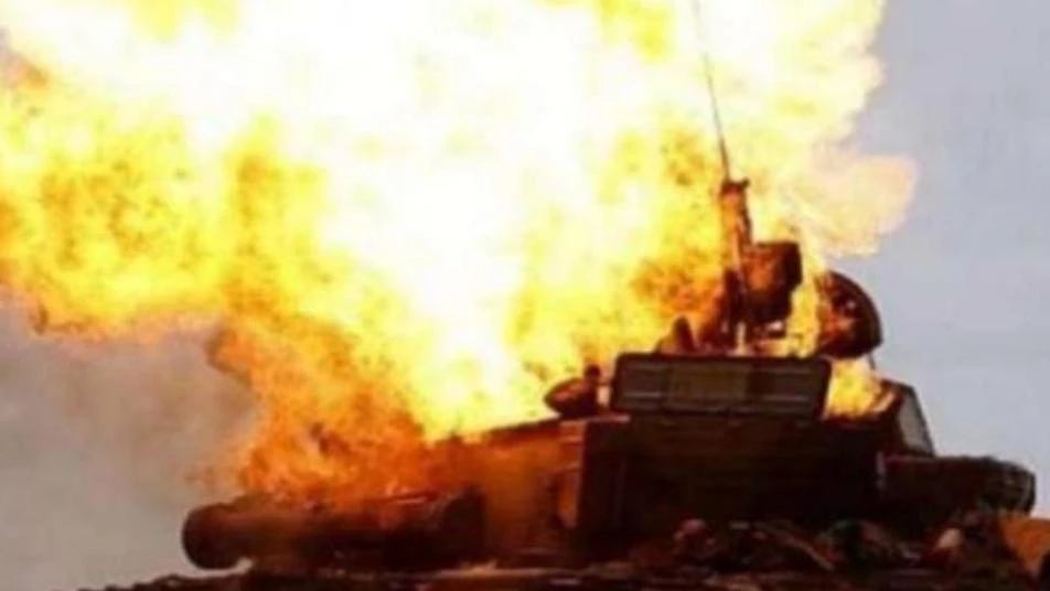 الفصائل المقاتلة تدمّر دبابة لميليشيا أسد شمال حماة