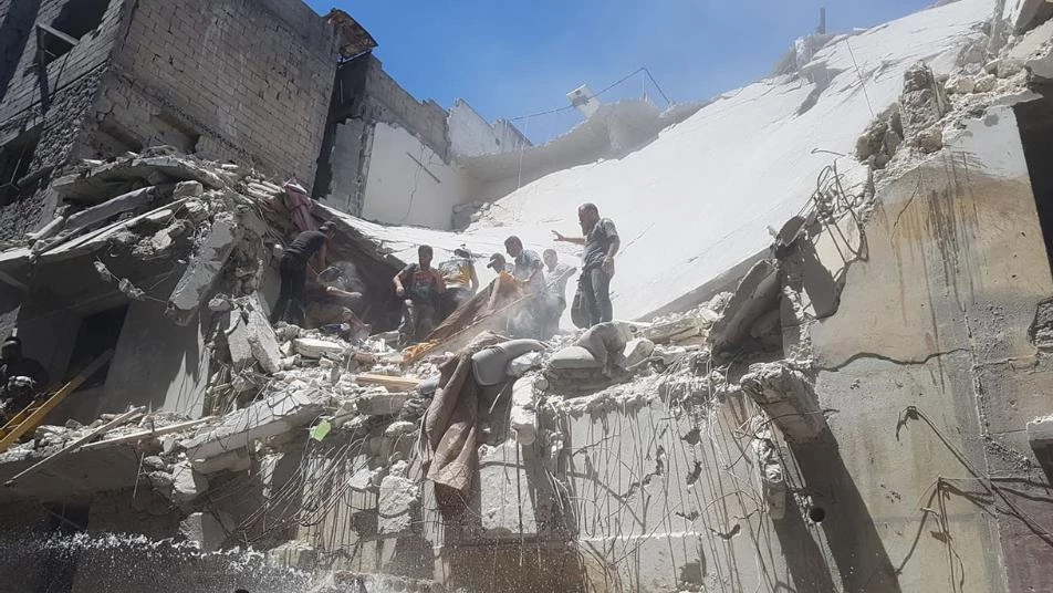 ضحايا من المدنيين بقصف لميليشيا أسد على مدينة أريحا جنوب إدلب