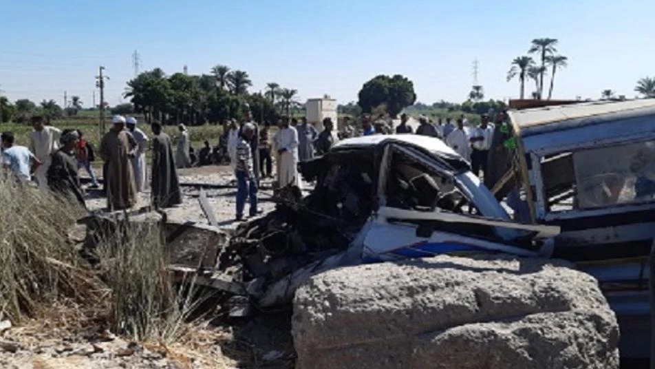 سقوط 4 ضحايا في حادث قطار  جنوبي مصر