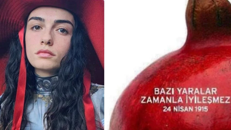 ممثلة تركية مشهورة تشعل الشارع التركي بـ"صورة" بعد اعتراف بايدن بـ"مجازر الأرمن"