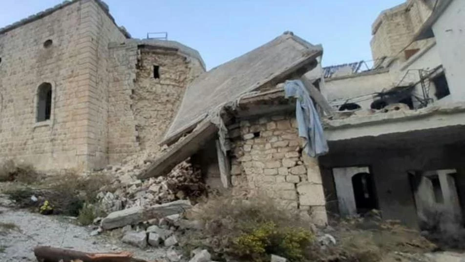 دمار واسع في قصف لميليشيا أسد على "كنيسة" غرب إدلب