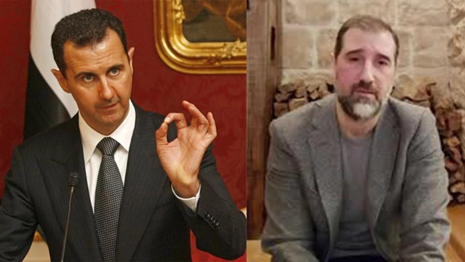 فضائح عائلية.. عدنان الأسد يمتطي ظهر رامي مخلوف ويشبّح لابن عمه بشار (صورة)