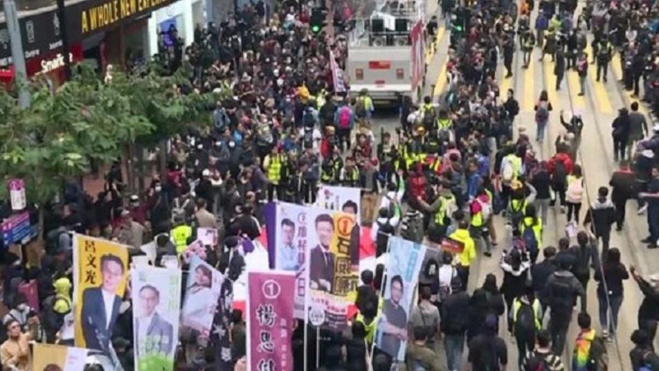مظاهرات تعمّ "هونغ كونغ" أول أيام العام الجديد