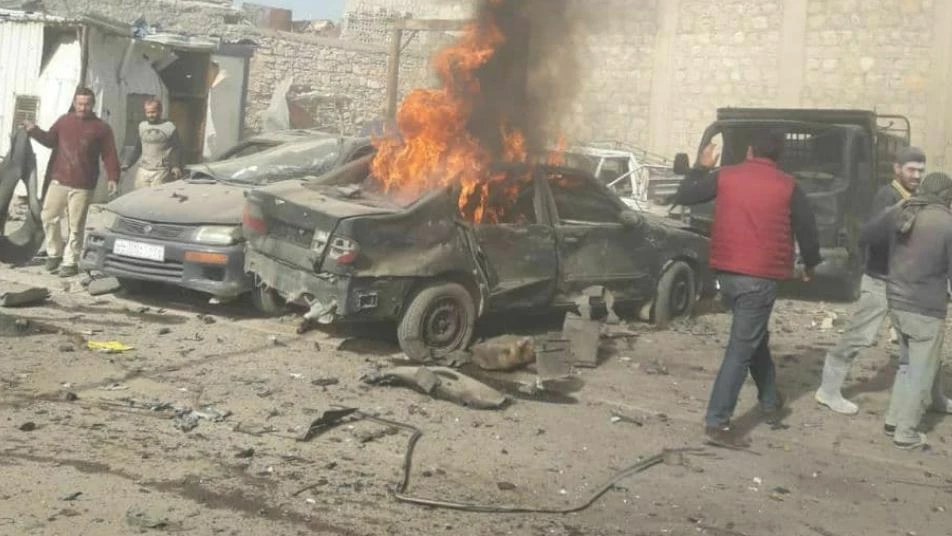 قتلى وجرحى بتفجير سيارة مفخخة بمدينة الباب شرق حلب (فيديو)