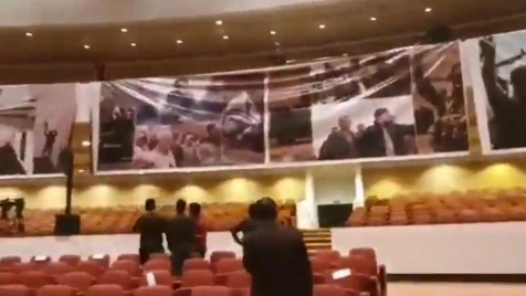 بذكرى مقتله.. صور قاسم سليماني تملأ البرلمان العراقي (فيديو)