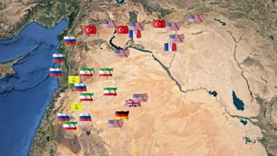 سابقة تاريخية.. 5 جهات أجنبية تمزّق الجغرافيا السورية بمئات القواعد العسكرية (خرائط)