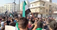 Syrians demonstrators condemn Assad-Russian bombardment on Idlib