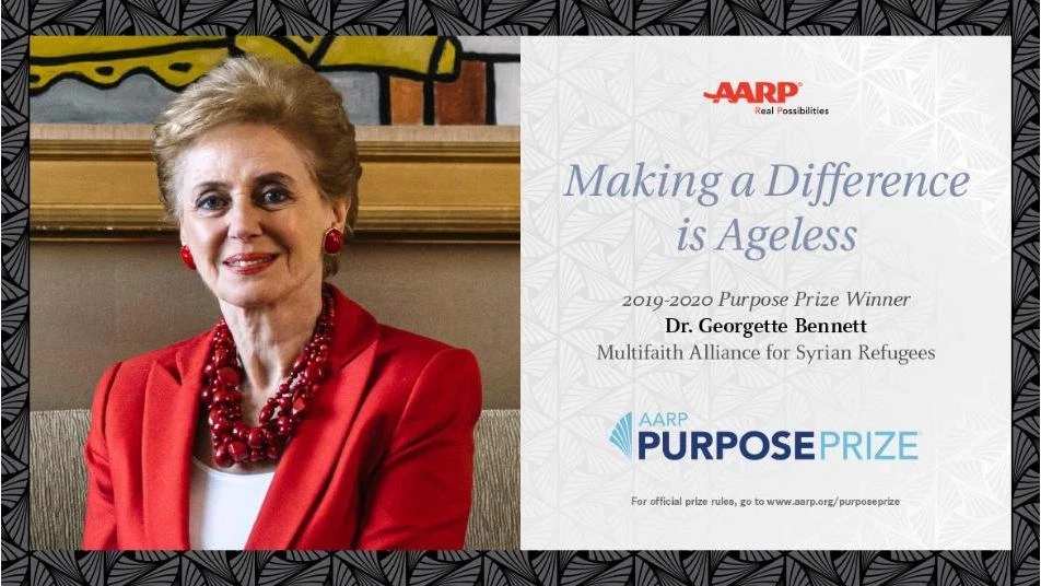 Founder of Multifaith Alliance for Syrian refugees wins AARP Prize