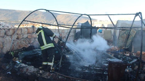 Infant, child hospitalized after tent fire in Aleppo’s Darat Izza